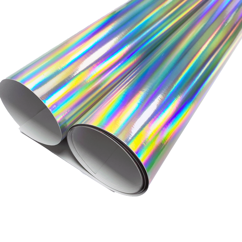 China Rainbow Chrome Laser Waterproof PVC Self Adhesive Vinyl Laser ...