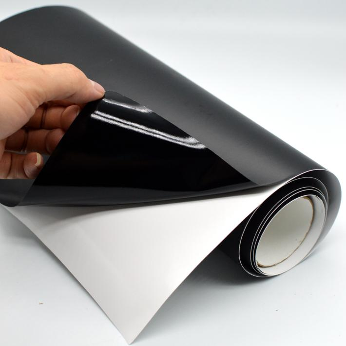 China Gline wholesale PVC black vinyl sticker roll permanent self adhesive  vinyl sheet roll for cricut cutting plotter factory and manufacturers
